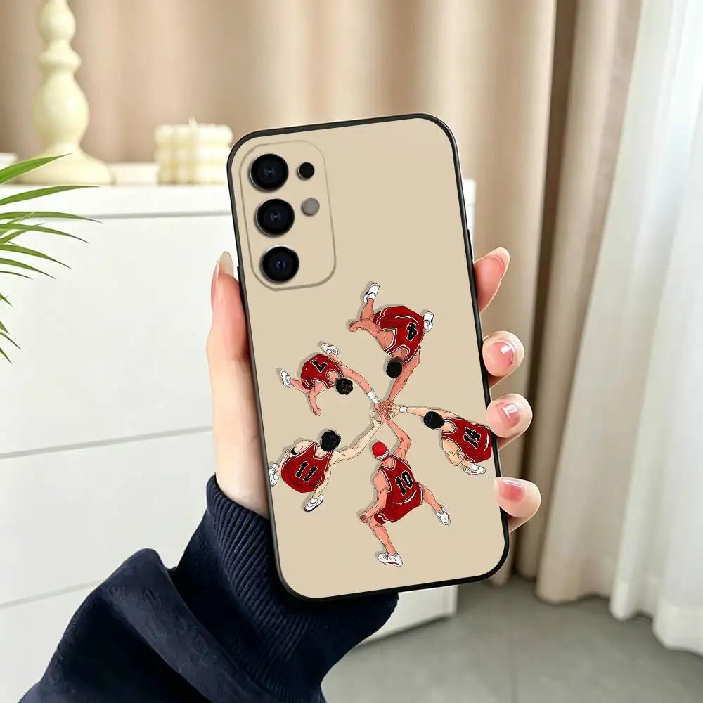 Фото Горячая новинка: Чехол для телефона Samsung S25, S24, S21, S22, S23, S30, Ultra, S20, Plus, FE с дизайном аниме Slam Dunk, мягкий силиконовый, черный №4