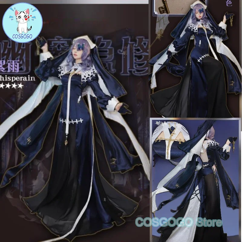 COSGOGO Game Arknights Whisperain Косплей Костюм Хэллоуин наряды женское черное платье