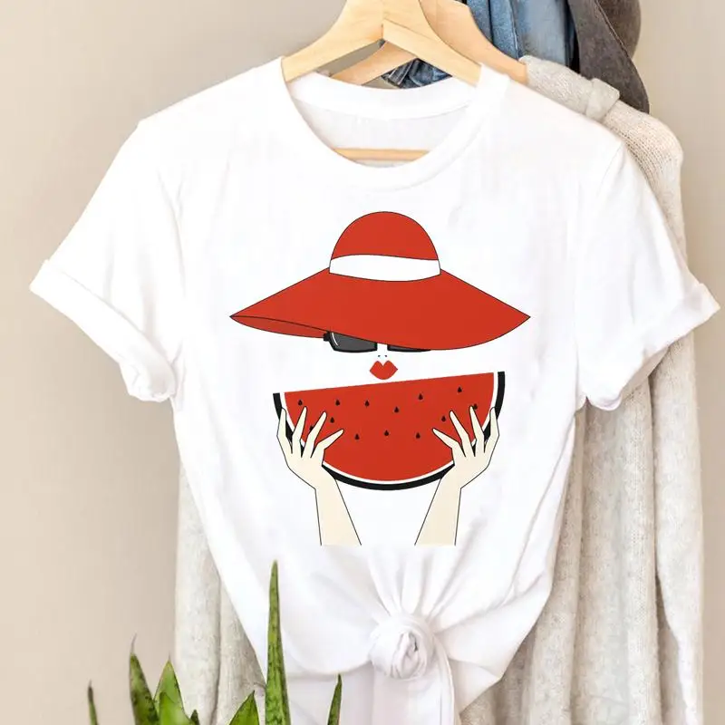

T-shirts Ladies Watercolor Summer Spring Tee Fashion Women Trend Short Sleeve Tshirt Top Lady Print Travel Graphic T-Shirt