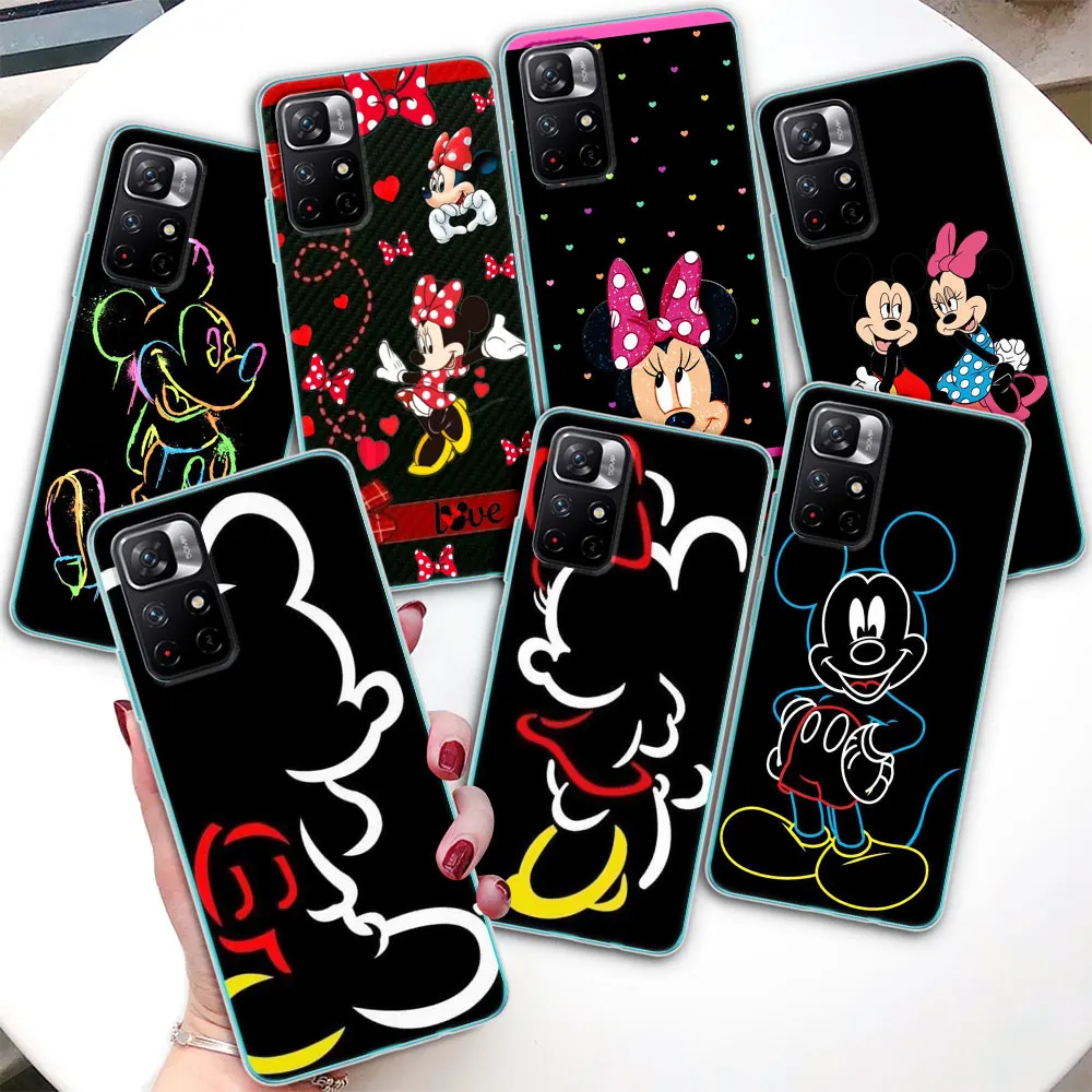 

Minnie Mouse Mickey Love Case for Xiaomi Redmi Note 10 11 11E 12 Pro Plus 10C 9 11S 9C 11T 8 9A 9i 8T 7 K40 TPU Soft Phone Cover