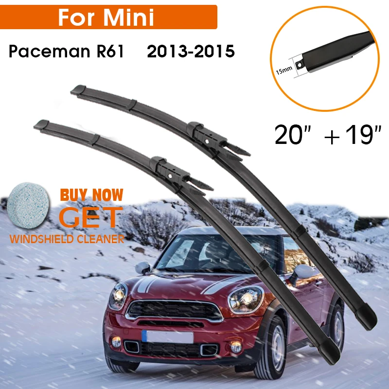 

Car Wiper Blade For Mini Paceman R61 2013-2015 Windshield Rubber Silicon Refill Front Window Wiper 20"+19" LHD RHD Accessories