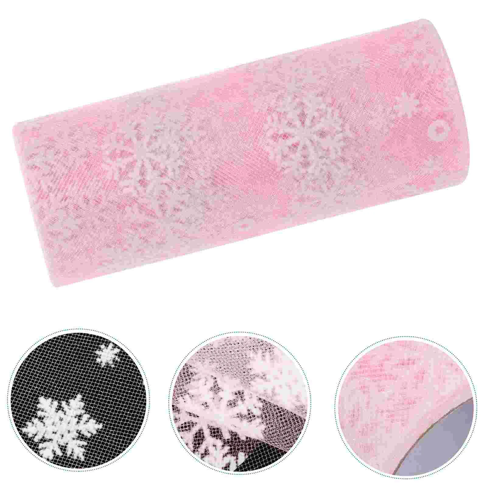 

Tulle Ribbon Christmas Fabric Rolls Roll Snowflake Glitter Gauze Spool Wedding Gift Craft Mesh Diy Organza Tree Party Wrapping
