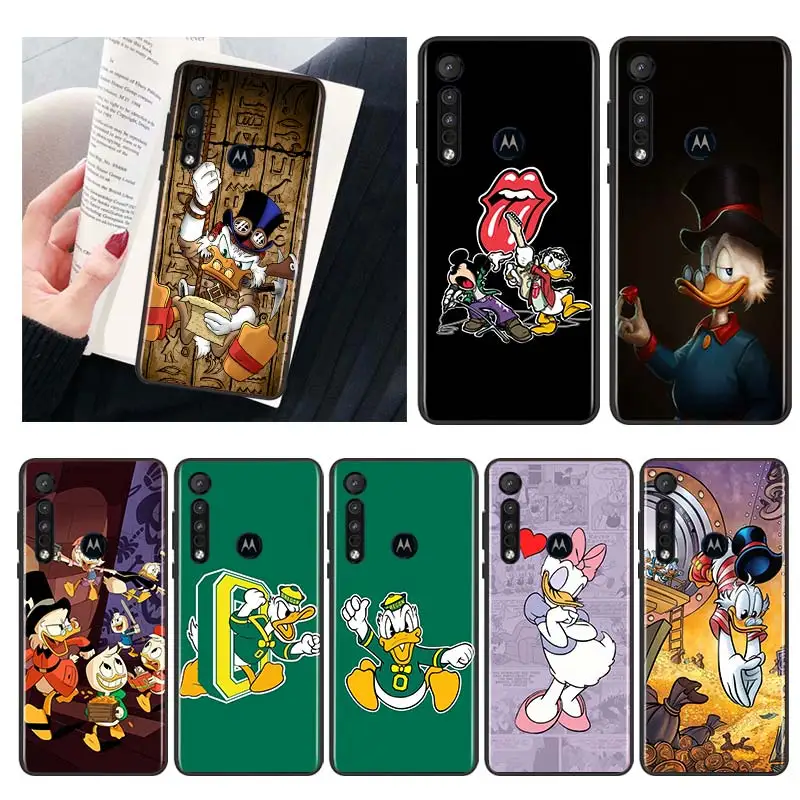 

Disney Donald Duck Cartoon Phone Case For Motorola MOTO G9 G8 E7 E7i E6 Power Edge One Fusion Plus Lite Hyper Marco Black TPU