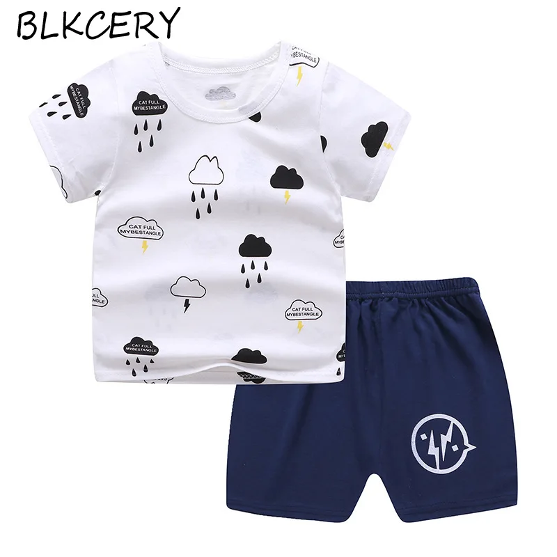 

Fashion Summer Baby Girl T-shirt Short Pants Set for Kid Boy Cartoon Sports Clothes Toddler Cotton O-Neck Tracksuit 2 Piece Suit