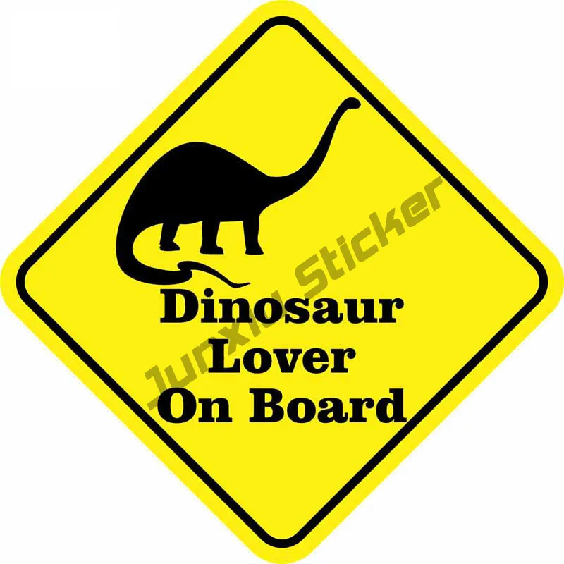 

DINOSAUR LOVER ON BOARD Geocache Hunter Dachshund on Board Creative Car Sticker Motorcycle Helmet Sticker Car Accessories KK10cm