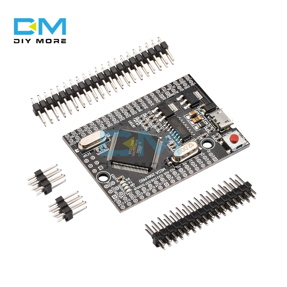 

Встроенный чип MEGA 2560 PRO CH340G/Φ с штыревыми разъемами, совместимый с модулем Arduino Mega2560