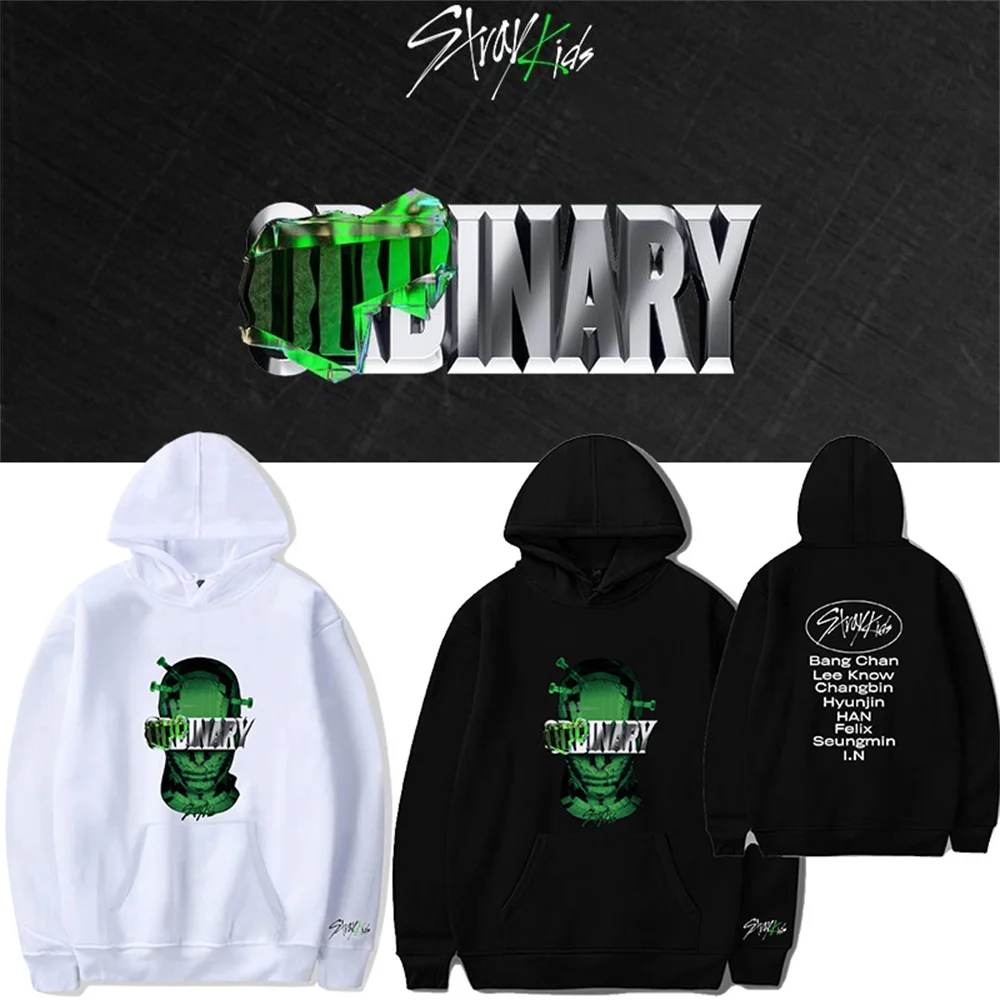 

WOMAN CLOTHES Male sweatshirt Print Stray Kids hoodies SKZ New Album Oddinary Korean fashion y2k hoodie Streetwear clothes Loose
