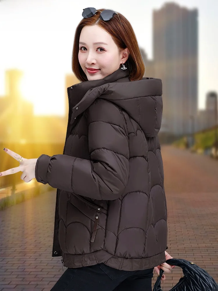 Женский пуховик Woodpecker одежда на хлопковой подкладке зимняя теплая 2024 новое