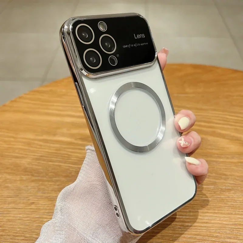 

Прозрачный мягкий силиконовый чехол с покрытием для iPhone 14 13 12 Pro Max 11, чехол Magsafe для беспроводной зарядки для iPhone 14 13 12 Pro