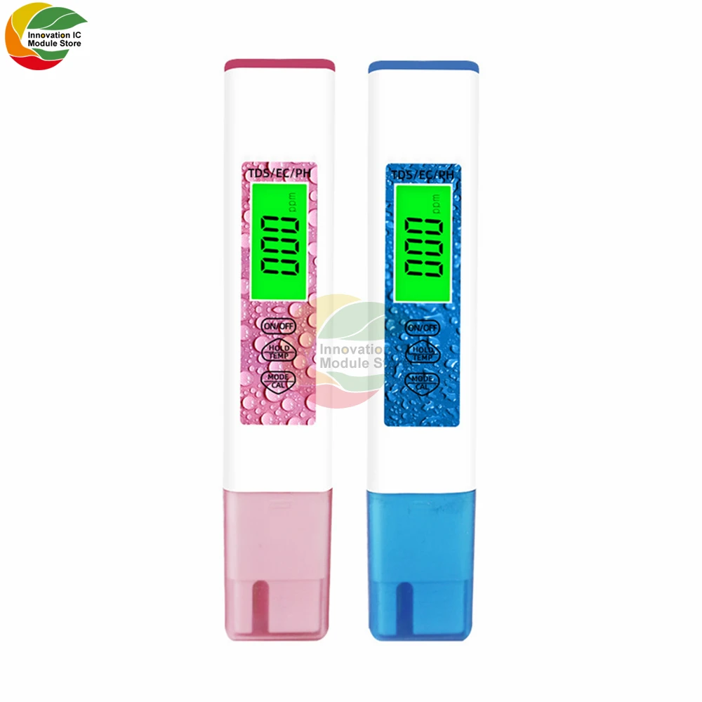 

Pen type pH meter pH/TDS/EC/temperature four-in-one multi-function test pen TDS 1-9999ppm EC 1-9999μS/cm PH 0.00-14.00pH