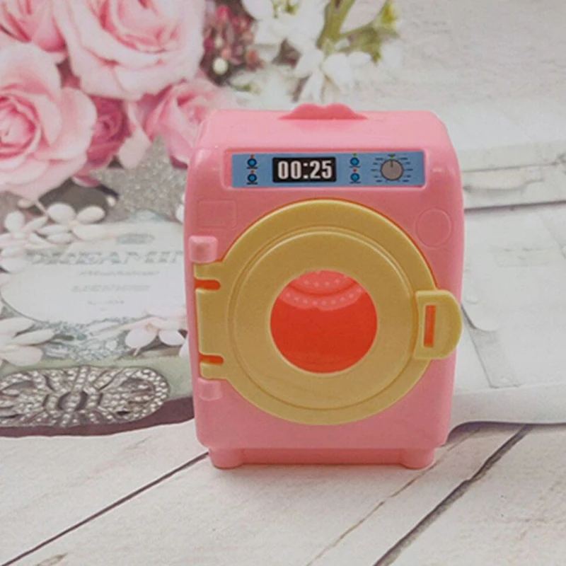 

Cute Pink Simulation Washing Machine Toy Furniture Plastic Machine Toy Doll Furniture 8*6.2*5.7cm Pink Baby Girls Toy GIft