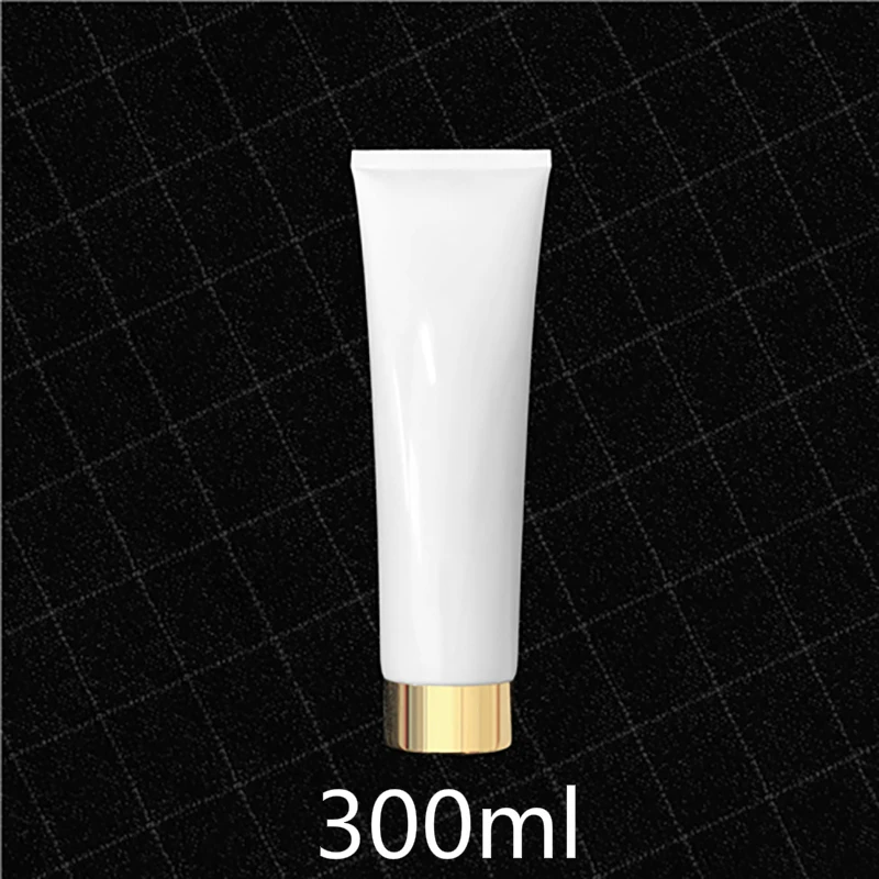 

10oz White Squeeze Refillable Bottle 300ml Empty Cosmetic Container Shampoo Lotion Cream Packaging Plastic Tubes 300g
