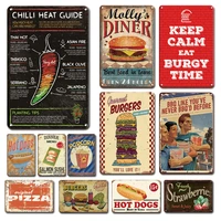 vintage chili metal poster tin sign retro farm shop decor accessories personalized fast food metal plate kitchen home plaques
