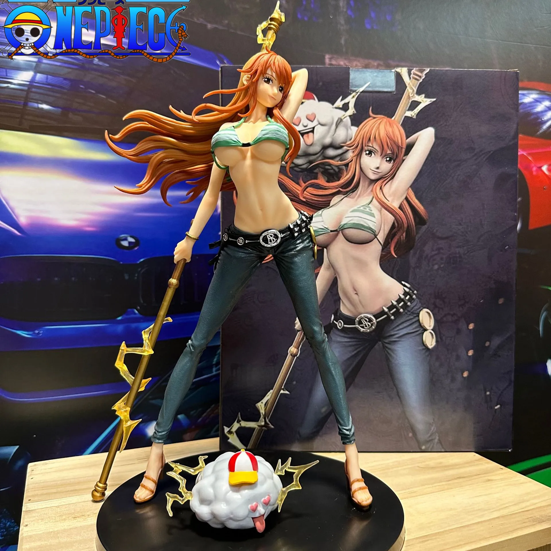 

37cm One Piece Nami Sexy Figure Gk Hunter Fan Female Resonance Series Model Ornaments Animation Peripherals Statue Toy Gift Hf