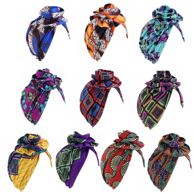

Creative African Turbans for Women Stretch Jersey Turban Head Wrap Head Scarves