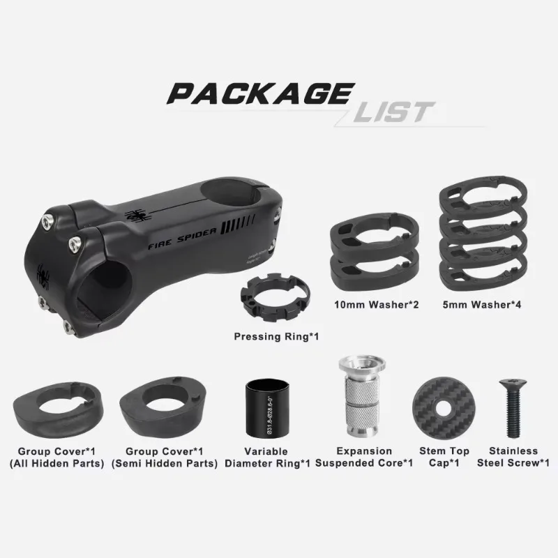 Fire Spider-10 градусов полностью карбоновый вынос велосипеда шоссейного T800