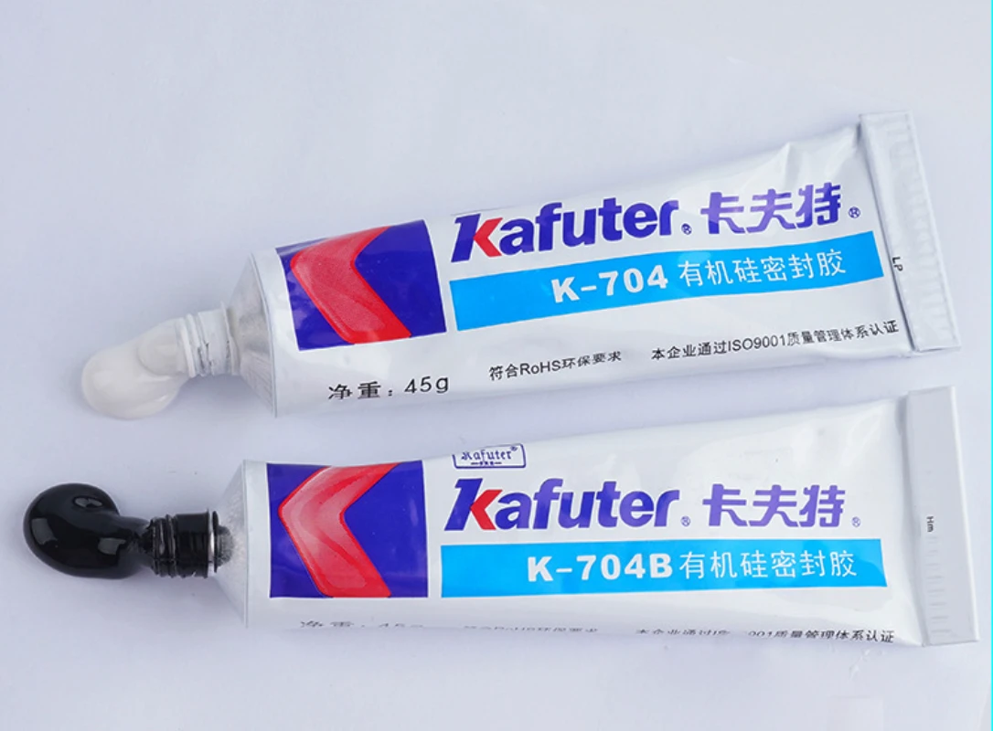 

704 Silicone Rubber K-704 White/Black Fixed Silicone Rubber Sealant Assembly RTV Silicone CPU Cooling Glue Electronic Silicone