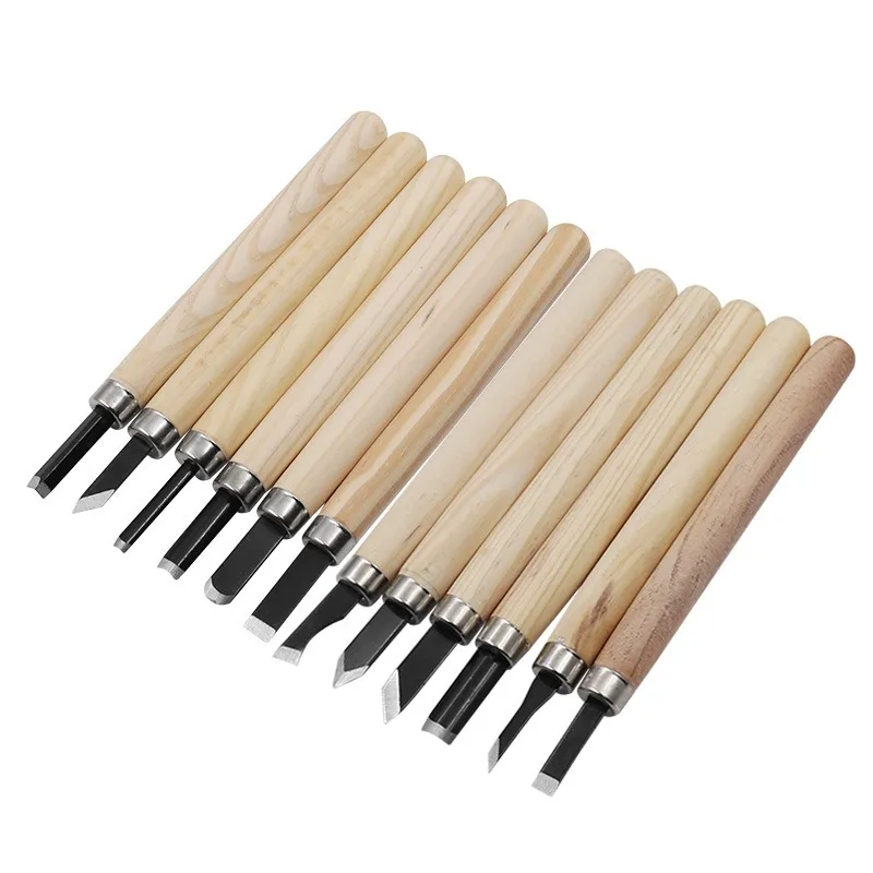 

6pcs/8pcs/12pcs Professional Wood Carving Chisel Knife Hand Tool Set For Basic Detailed Carving Woodworkers Gouges GYH