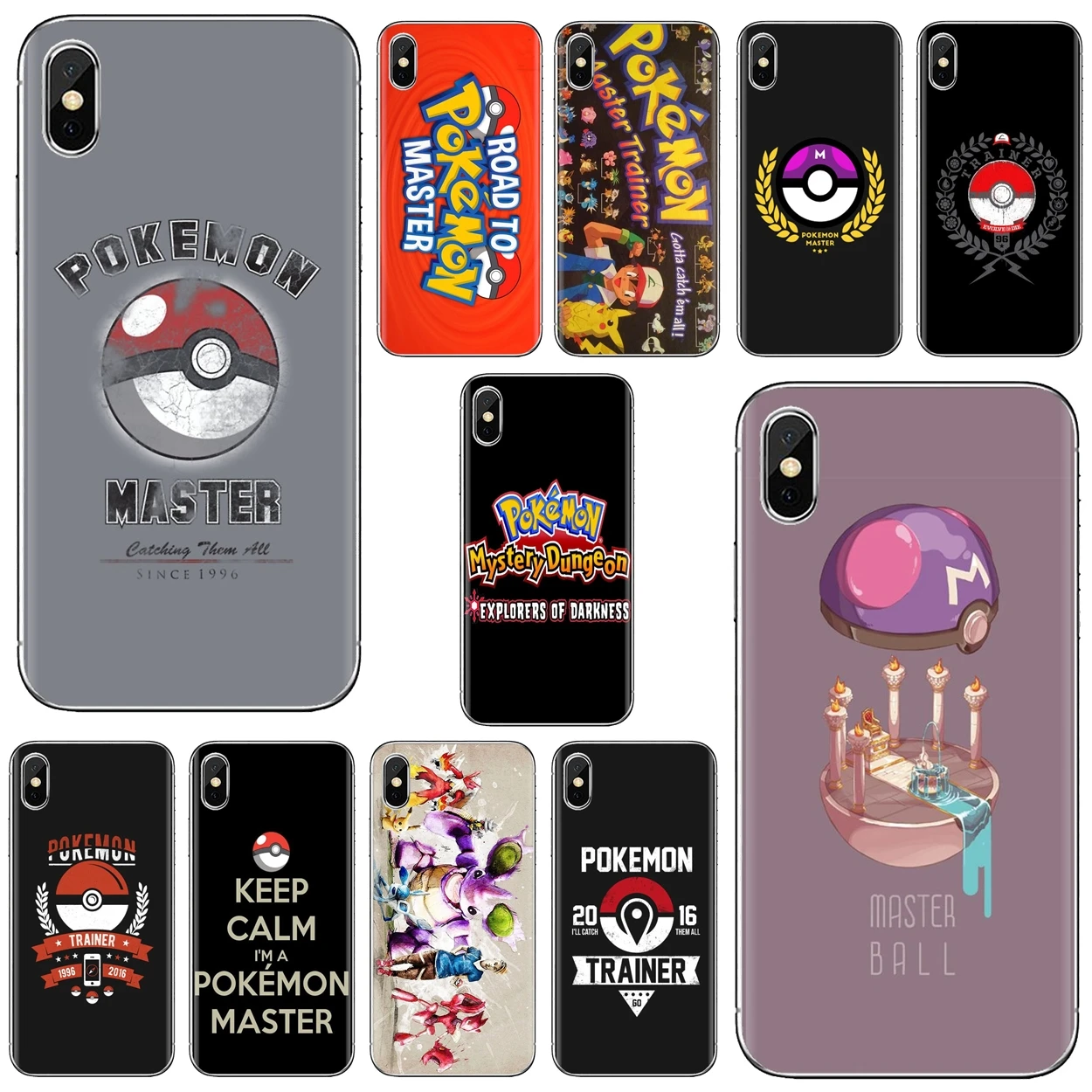 Мягкий кожаный чехол для Oppo realme 6 7 i c3 Huawei Mate 20 9 10 40 Lite Pro Nova 2 2i 3 3i 5t Road To Pokemons Trainer Ball