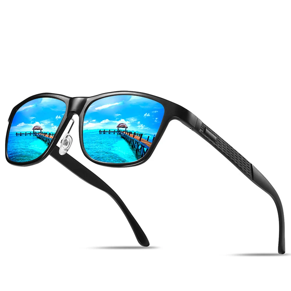 

Al-mg Alloy Classic Rectangle Sun Glasses Polarized Mirror Sunglasses Custom Made Myopia Minus Prescription Lens -1 to -6