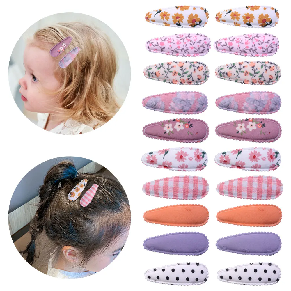 Модные Детские корейские заколки для волос с милым цветочным принтом простые