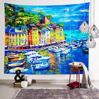 european and american scenery turkish architecture beauty beach tapestry wall hanging wall art fabric decor blanket beach towel
