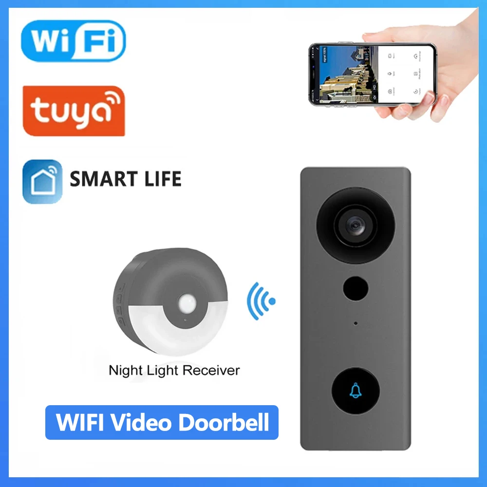 

Дверной Звонок беспроводной с разрешением 1080P HD и поддержкой Wi-Fi