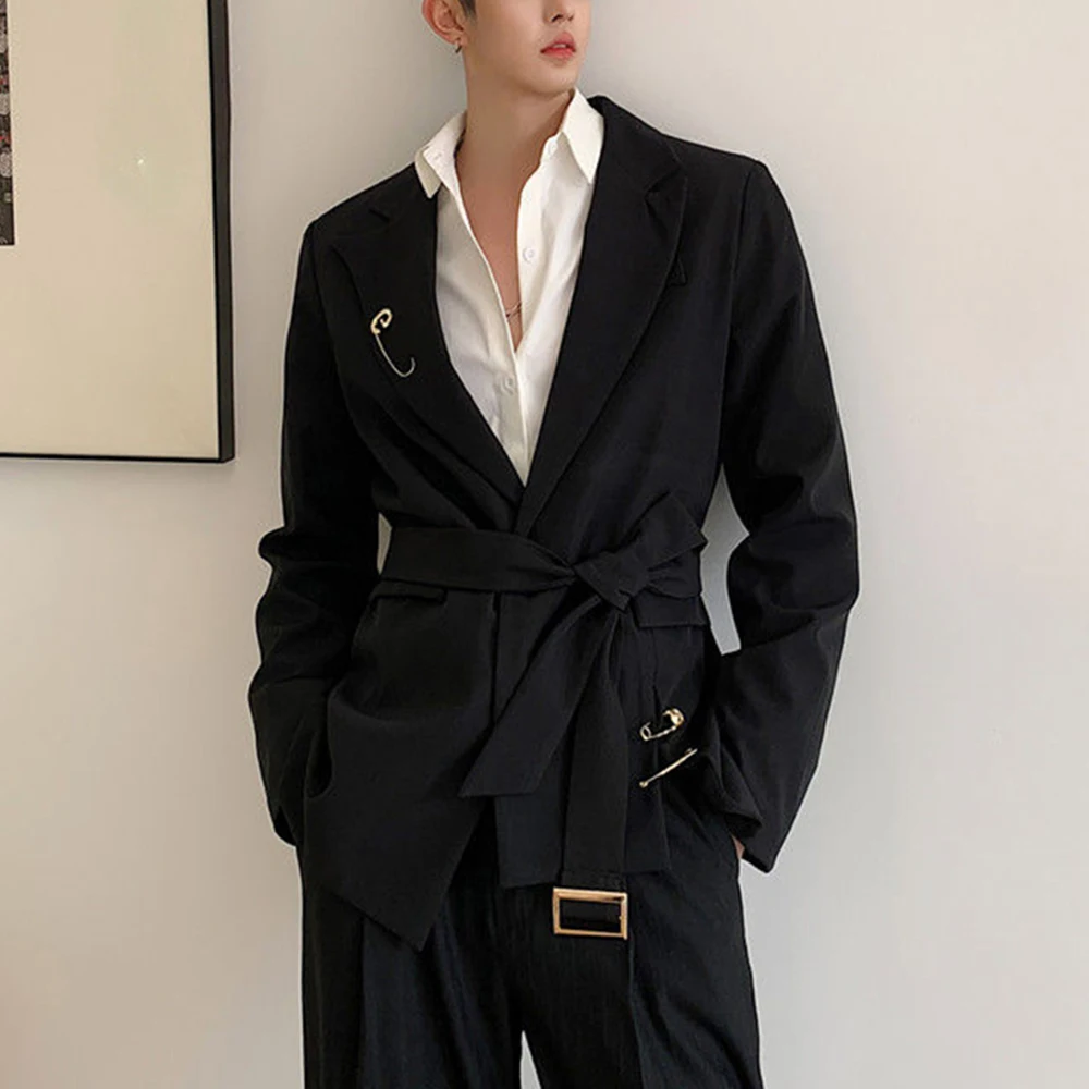 2022 New Korean Version Of The Tide Male Casual Lapel Collar Blazer British Chinese Wind Suit Fashion Men's Wear-Free Jacket