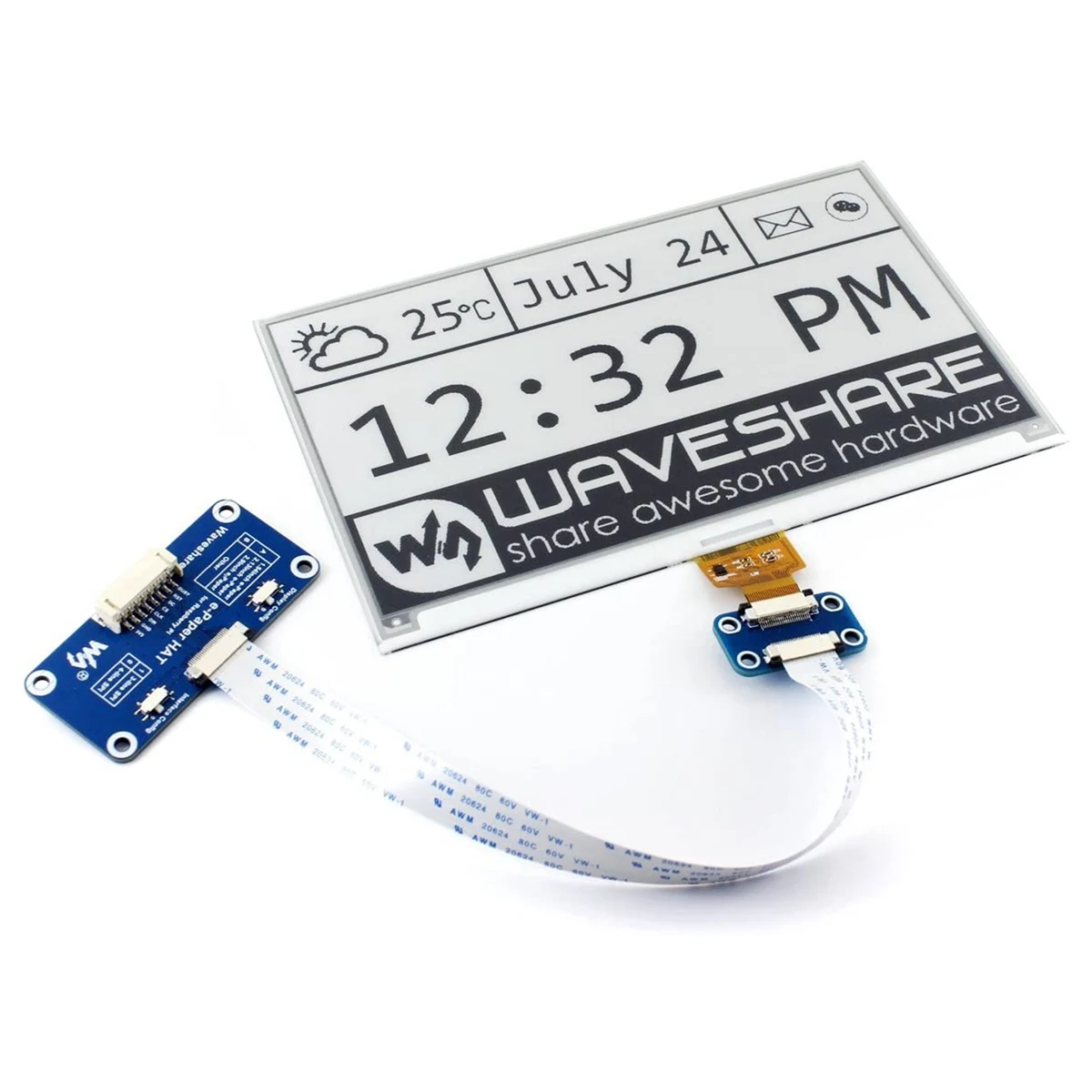 

Электронная бумага Waveshare 7,5 дюйма, Eink, E Ink, экран дисплея, монитор, комплект для начинающих для Arduino RPI Raspberry Pi Zero 2 Вт WH 2 Вт 3B Plus