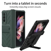 keysion original magnetic hinge case for samsung galaxy z fold 3 5g all included anti knock stand cover for galaxy z fold3