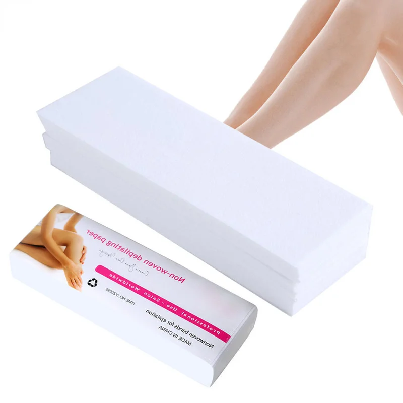 

100pcs Women Men Hair Removal Wax Paper Nonwoven High Quality Body Leg Arm Hair Removal Epilator Wax Strip Paper Roll