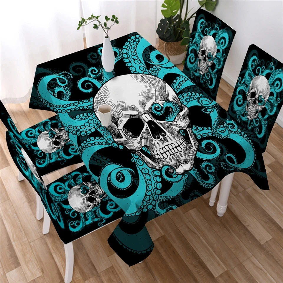 

Tablecloth Black and White Watercolor Decorative Tablecloth -7XZ
