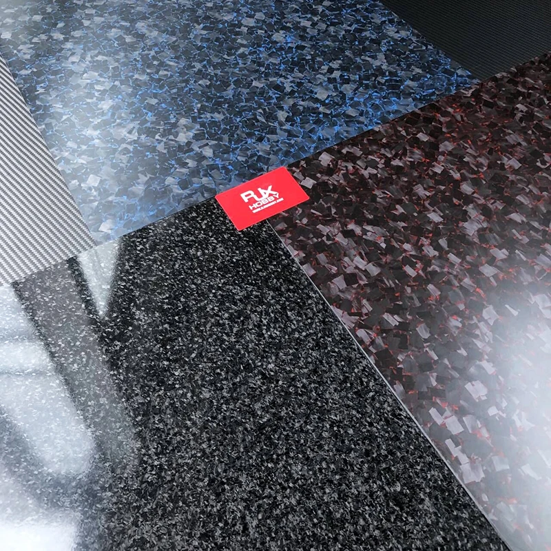 Красочный карбоновый лист RJX черный синий красный кованая пластина из