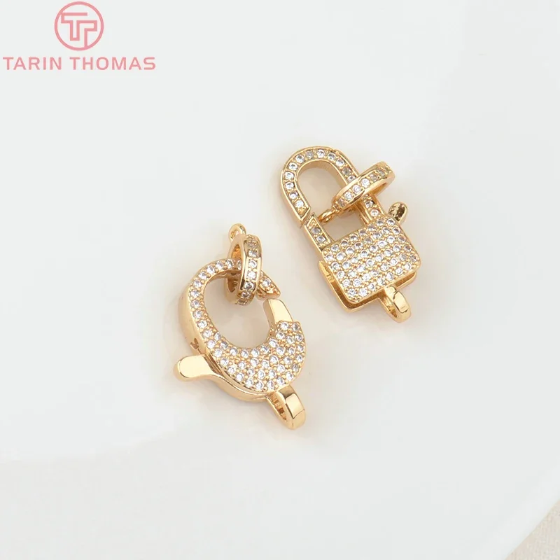 (3308) 1 шт. 11x28 мм 24-каратное золото латунь с цирконом ожерелье браслет