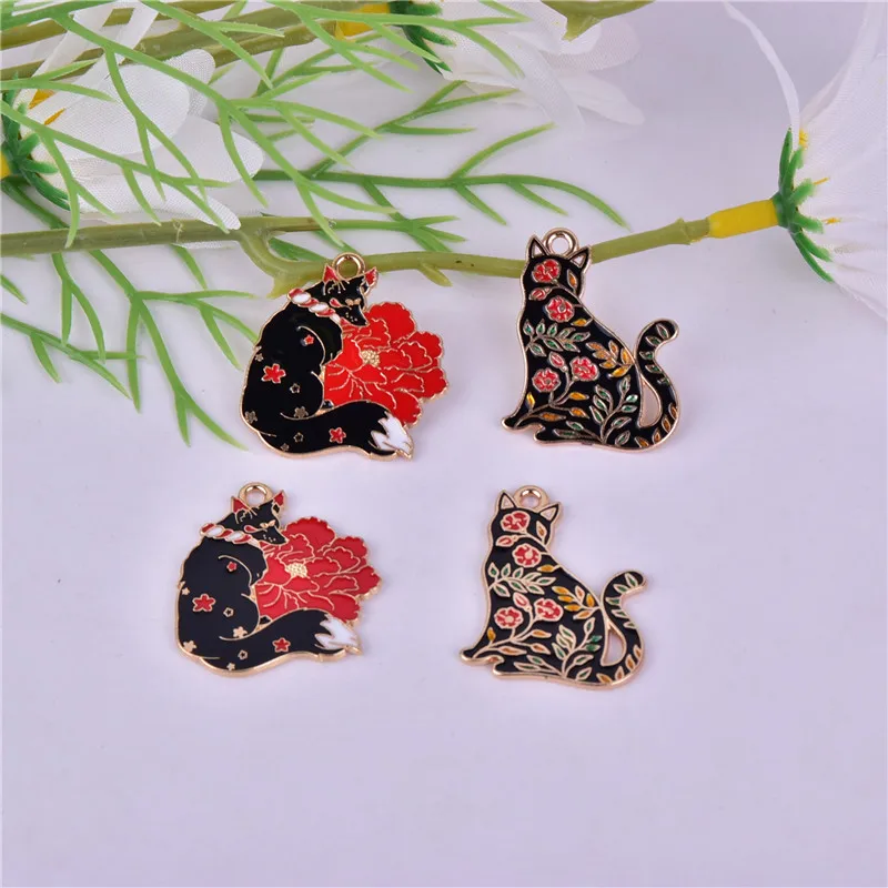 

Металлические подвески для сережек, модные украшения «сделай сам», 10 цветов, собака, животное