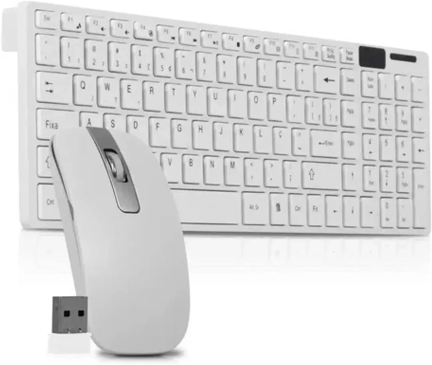 

Kit E Mouse Wireless Wireless Para Computador Pc Notebook Português Abnt 2 Com Ç Home Office teclado sem fio