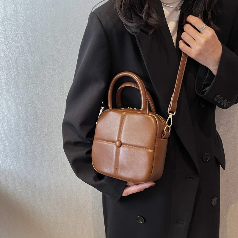 

Модные маленькие сумочки, женские сумки на плечо, однотонная женская сумка Daliy, квадратная сумка-тоут для девочек