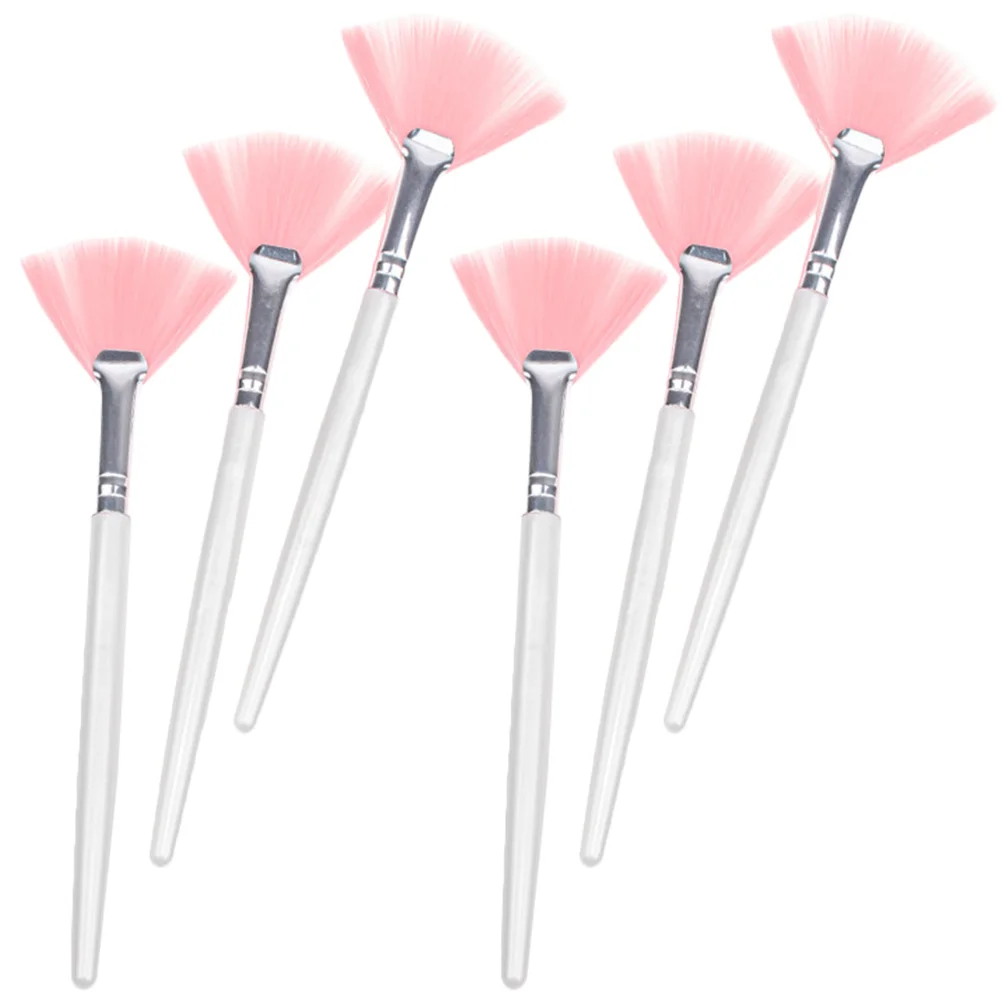 

6Pcs Fan Brushes Highlighting Brush Face Makeup Brush Cheekbones Brushes