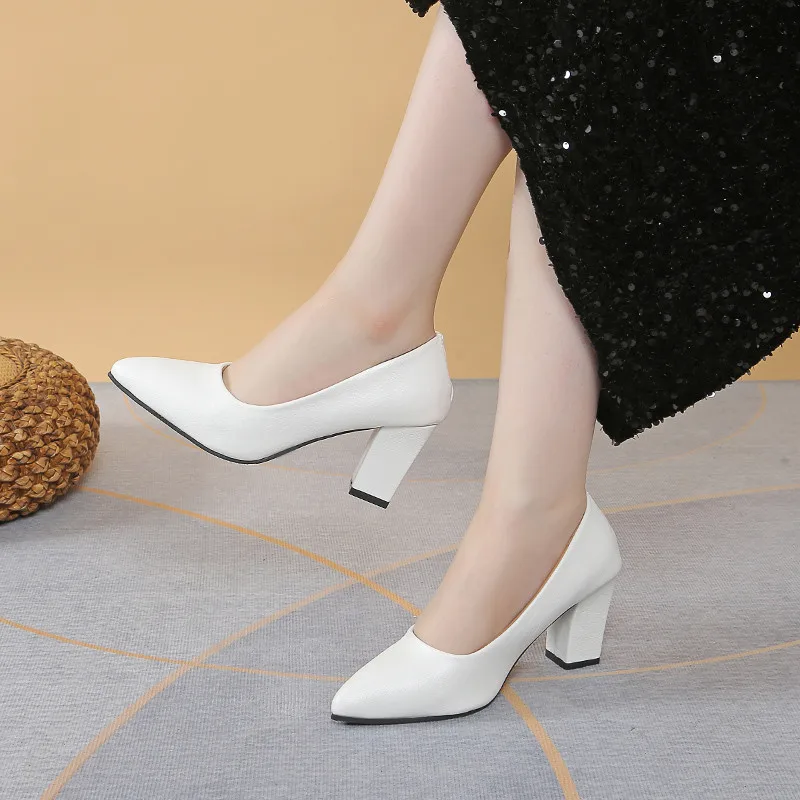 2024 Бежевые женские туфли в африканском стиле на высоком каблуке с неглубоким