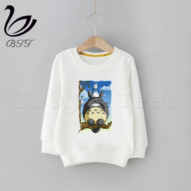 Детская толстовка Totoro с мультяшным принтом милые толстовки детская одежда для