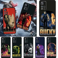 infinity war marvel avengers for xiaomi redmi note 11 10 11t 10s 9 9s 8 7 5g 4g soft tpu black phone case funda coque cover