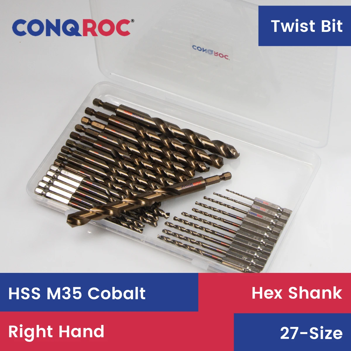 Twist Drill Bits Set HSS M35 Cobalt 1/4