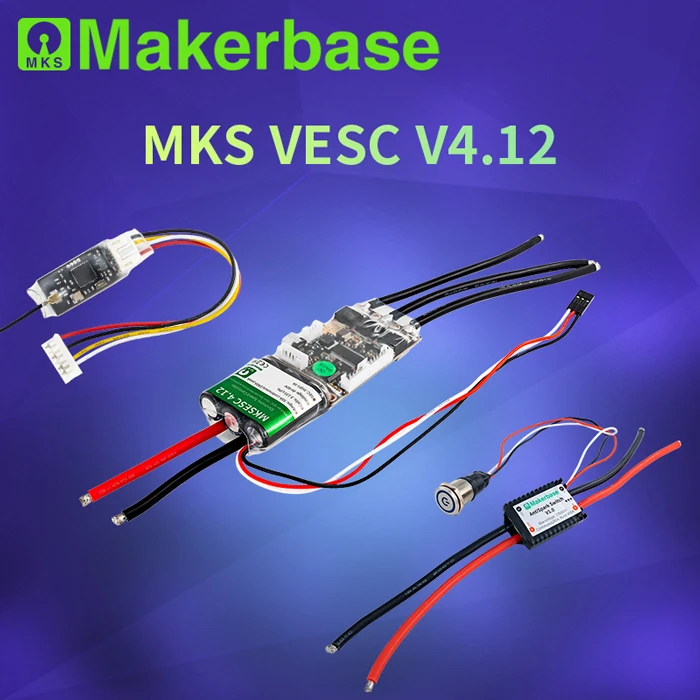

Электрический регулятор скорости Makerbase VESC 4,12 для скейтборда, электроскутера SK8 DIY 12s ESC на базе VESC 4,12