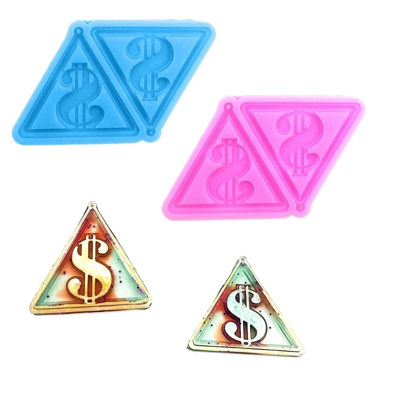 

Силиконовые формы для брелоков, формы для подвесок с отверстиями в форме доллара, инструменты для ручной работы ювелирных изделий