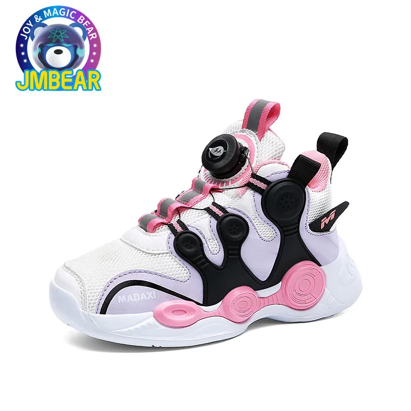 

JM sneakers kids basketball shoes medium and large children's shoes girls boys sport running breatherable kids shoes Large size