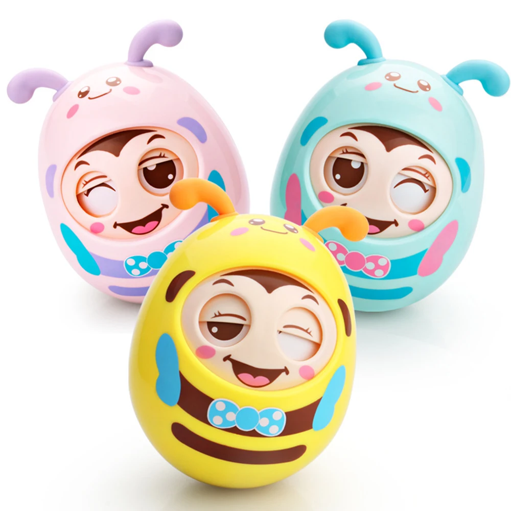 

Inertia Sliding Blink Eyes Bee Tumbler Early Childhood Education For Kids Music Toy Multi-function Soothing Puzzle Interest Game