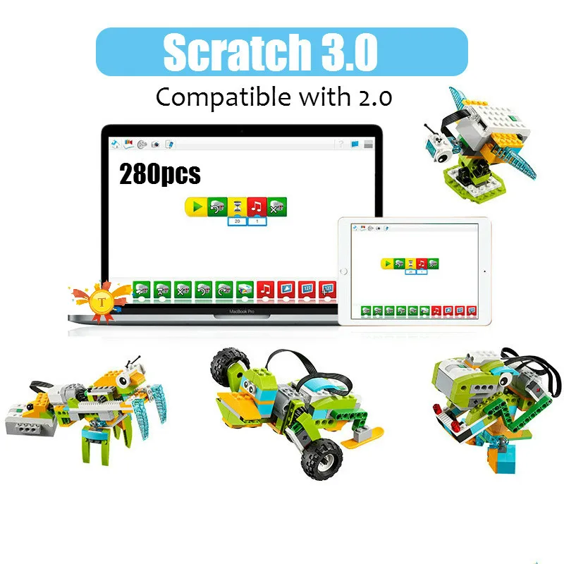 

Technical WeDo 3.0 Robotics Construction Set Building Blocks Compatible with 2.0 Educational DIY toys