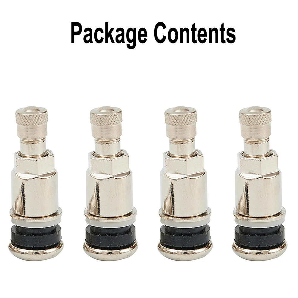 

4pcs Stainless Steel Tyre Valve Bolt In Stem Tubeless Valve Stem Cap Hot Sale For Bbs Alloys Wheels Chrome Silver Metal Car Van