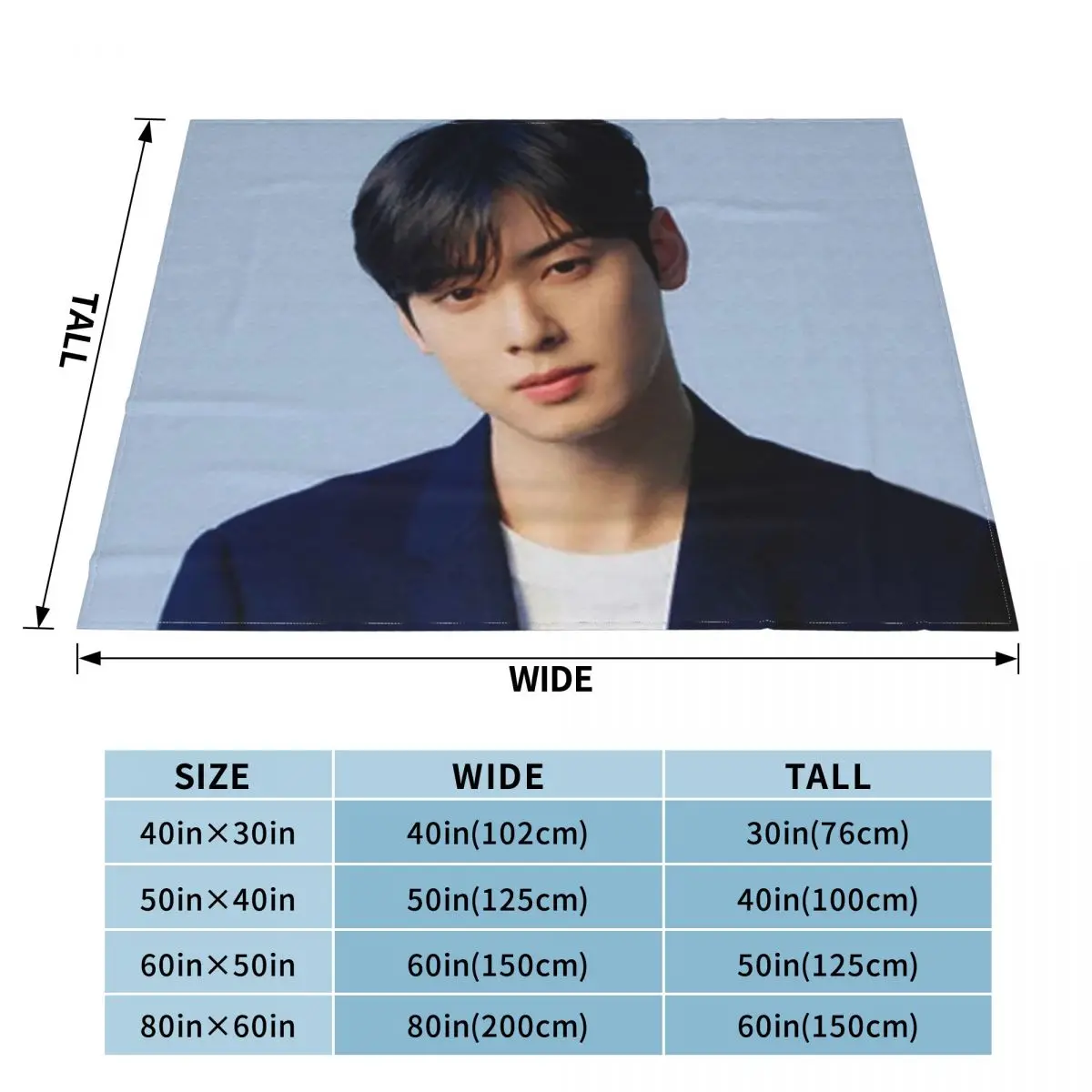 Cha Eunwoo настоящая красота серии Звездное одеяло флис Осень/Зима