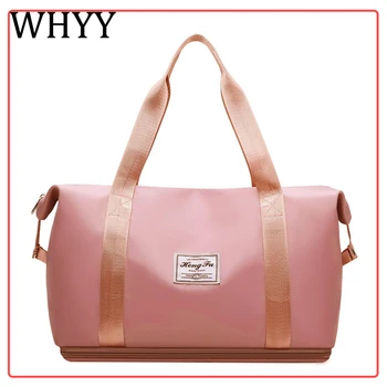 WHYY Large Capacity Folding Travel Bags Waterproof Luggage Tote Handbag Travel Duffle Bag Gym Yoga Storage Shoulder Bag 1